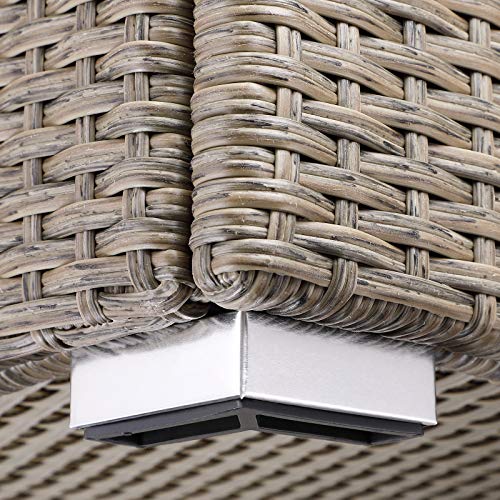 Detalle 2 de CASARIA® Baúl XXL 318L Poliratán Acero | Impermeable & Duradero
