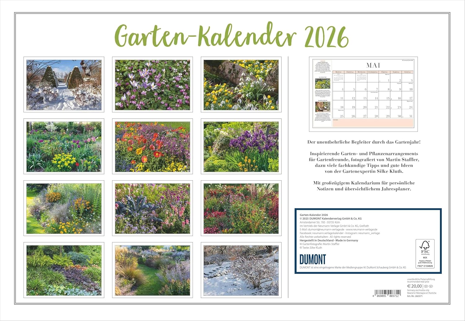 Thumbnail 3 de DUMONT Garten-Kalender 2026 (Broschürenkalender) 42 x 29 cm mit 12 Gartenfotos & Jahresplaner