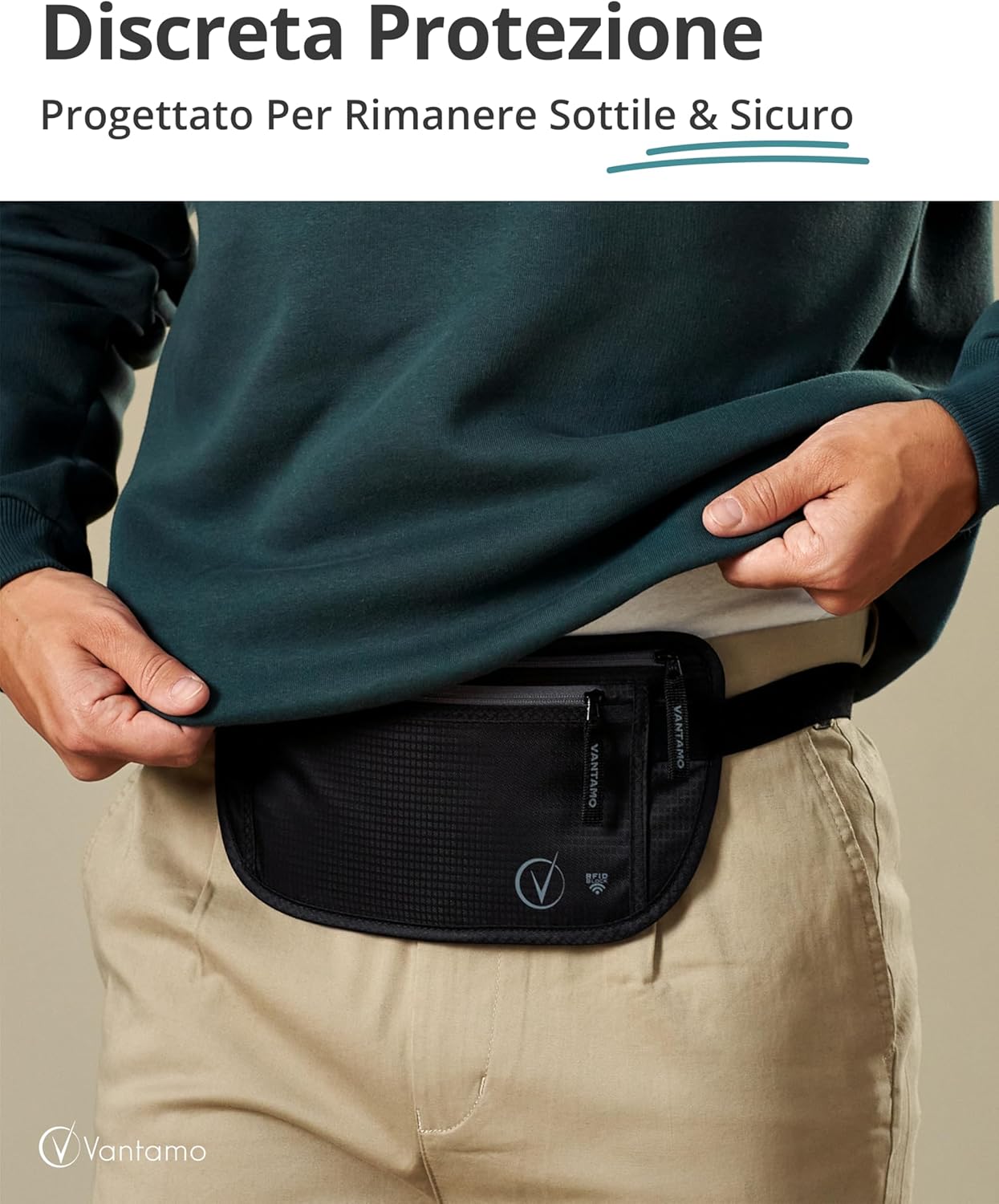 Detalle 2 de Vantamo Marsupio Ultrapiatto RFID