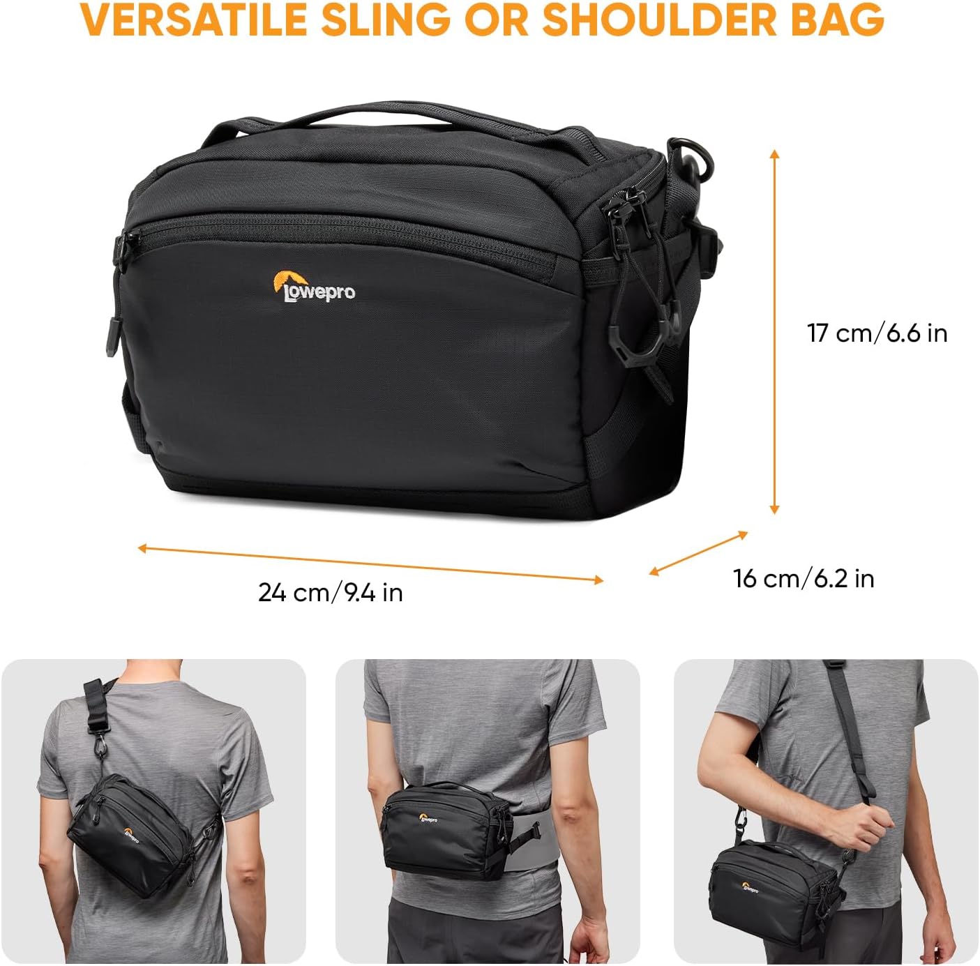 Thumbnail 1 de Lowepro ProTactic Lite SLX 110 AW III camera sling bag with rain cover (4L)