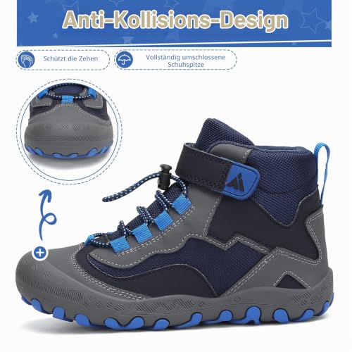Thumbnail 2 de Mishansha Kinder-Wanderschuhe, marineblau, Gr. 27 mit Klettverschluss und TPR-Sohle