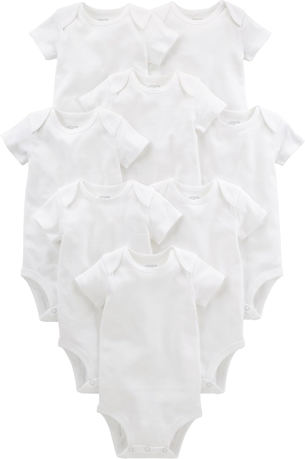 Thumbnail 3 de Unisex-Baby-Body von Simple Joys by Carter’s – Neutral, Kurzarm (8er Pack)