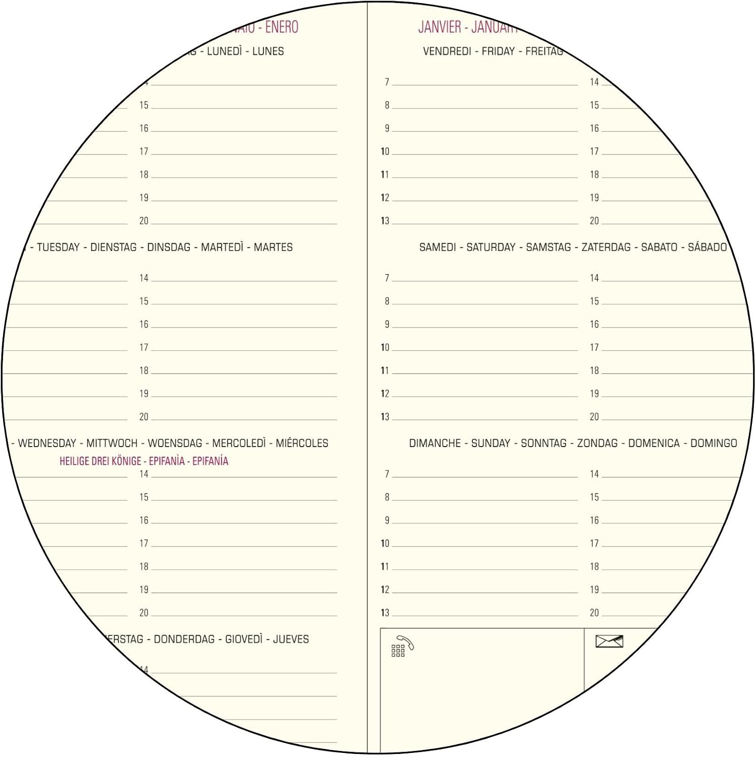 Detalle 2 de Exacompta Recharge agenda semainier poche 16