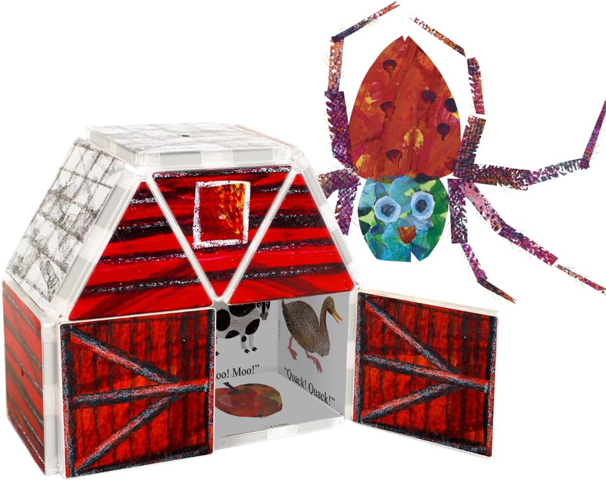 Thumbnail 3 de CreateOn Eric Carle The Very Hungry Caterpillar & The Very Busy Spider Magnetic Tiles Playset (24 Pieces)
