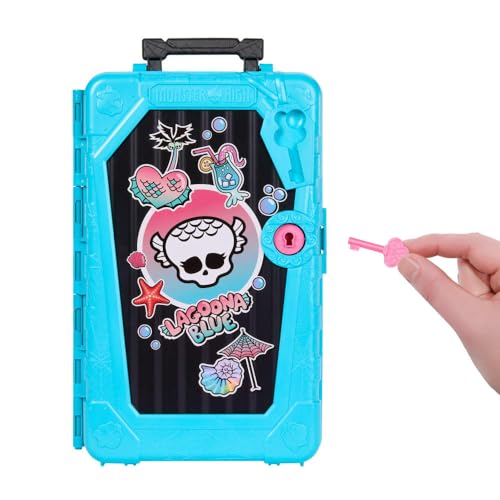 Thumbnail 6 de Monster High Skulltimate Secrets Lagoona Blue JDR51, muñeca con maleta y 19+ sorpresas