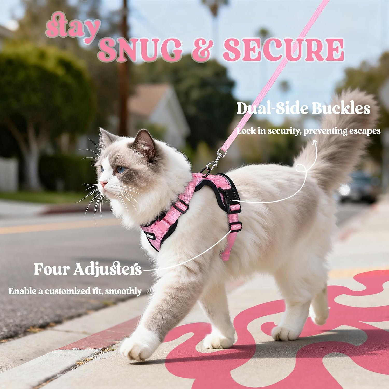Detalle 2 de rabbitgoo Cat Harness and Leash Set, Size S