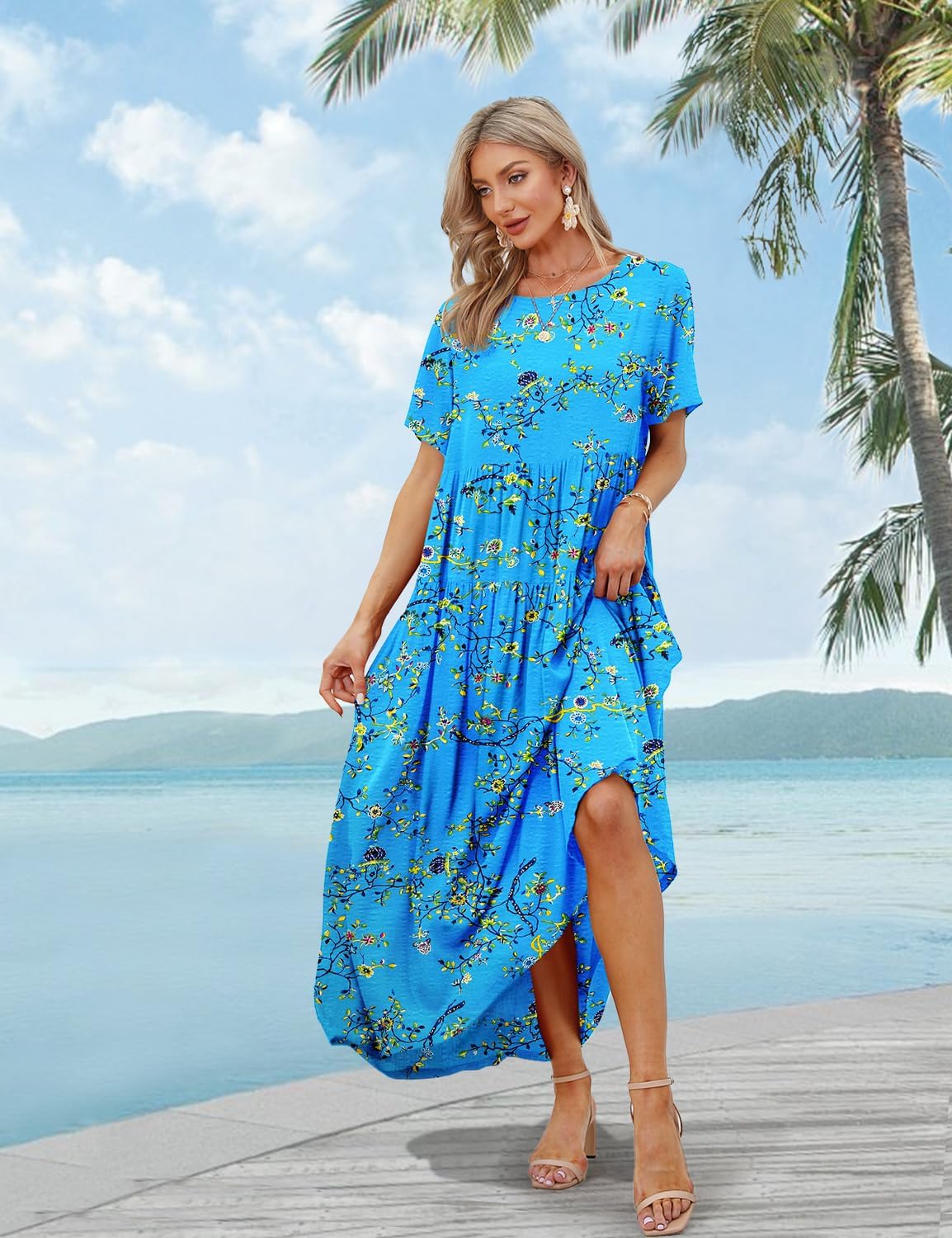 Thumbnail 4 de YESNO EJF Bohemian Floral Maxi Dress