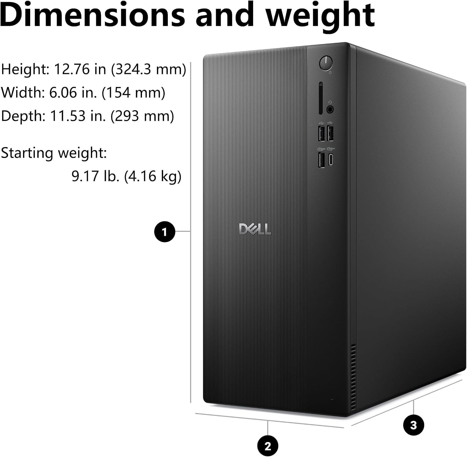 Detalle 2 de Dell Pro desktop tower with 8GB DDR5 RAM