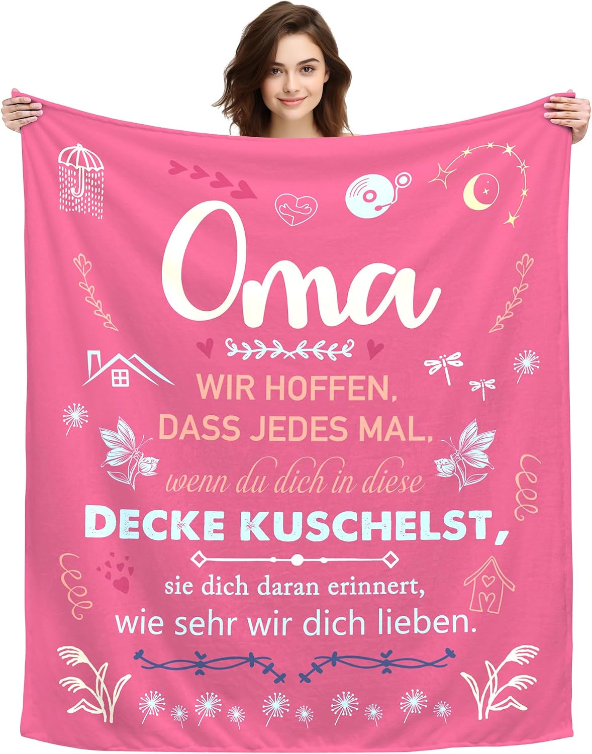 Detalle de Oma Kuscheldecke 150x130 cm