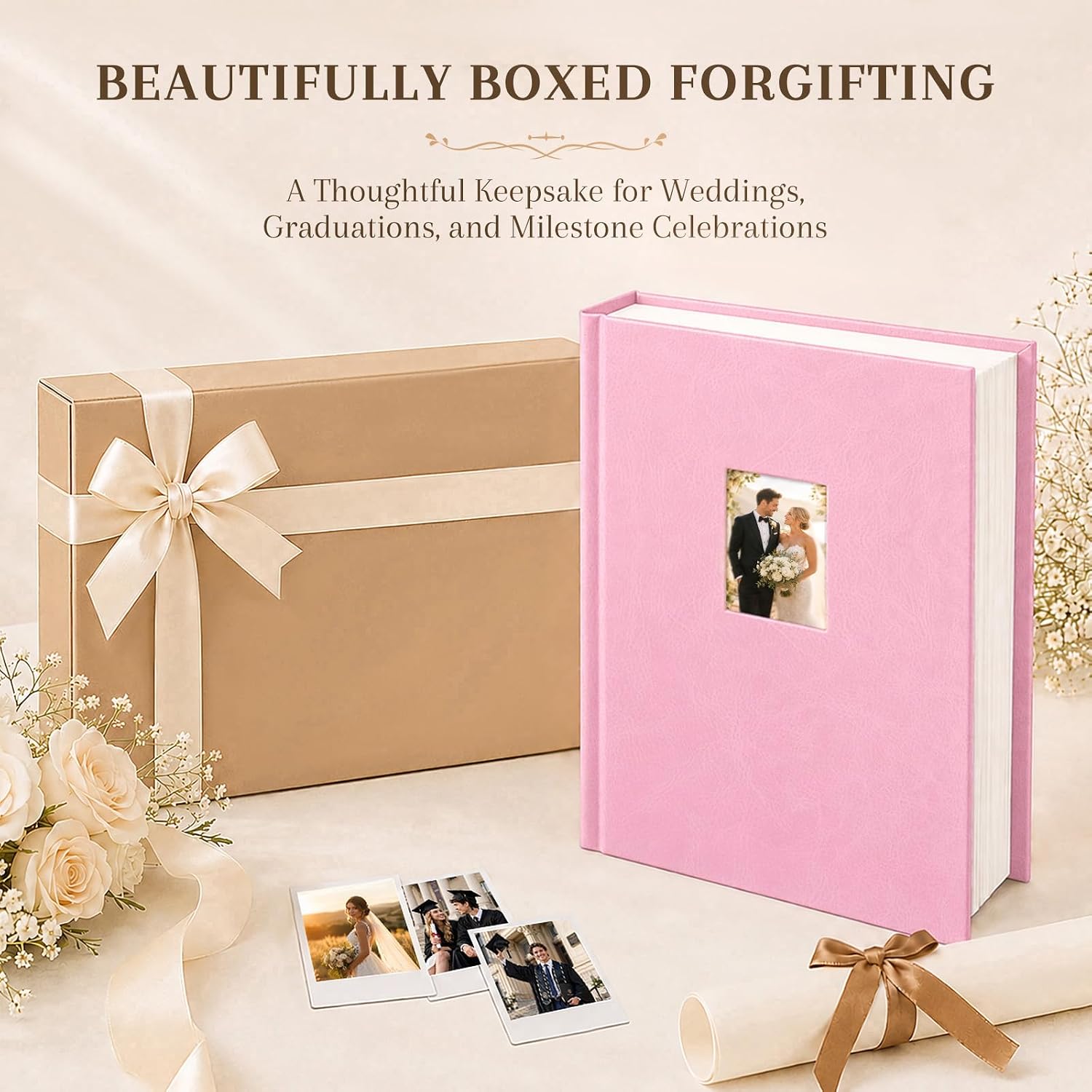 Thumbnail 6 de Ruibytree Mini Photo Album with Writing Space – różowy album, 128 kieszonek