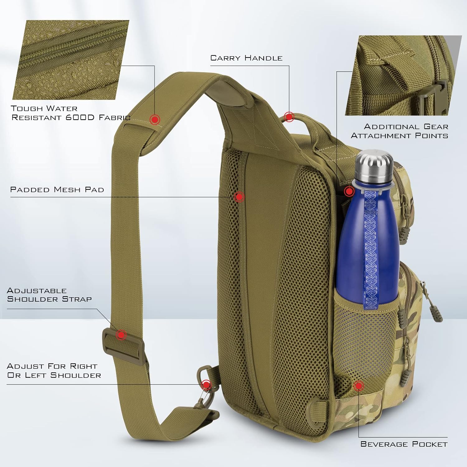 Thumbnail 6 de KastKing BlowBak Tactical Sling Tackle Bag (Lightweight Fishing Backpack Storage)