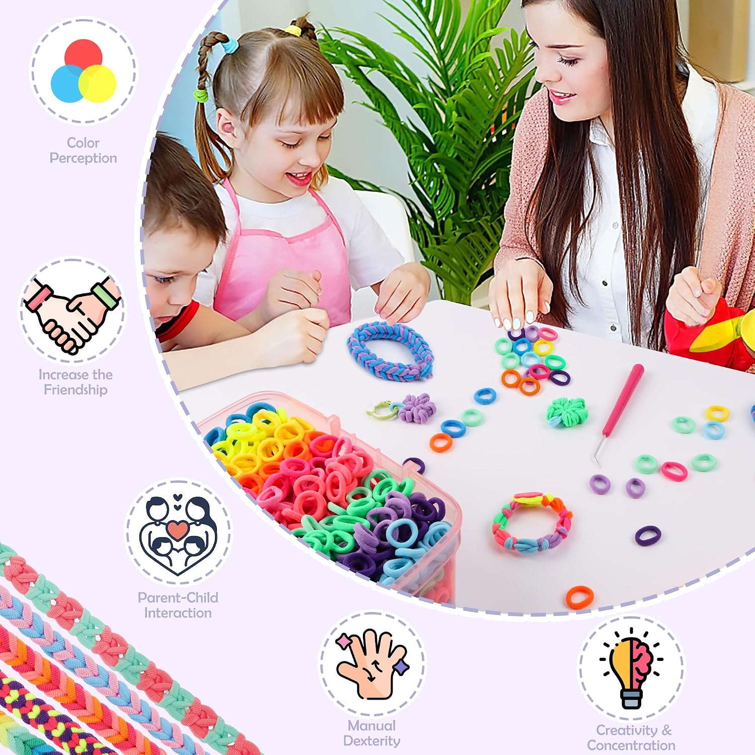 Detalle de DPAPDI Mermaid Bracelet Making Kit: Creative Jewelry Craft for Kids Aged 6-12