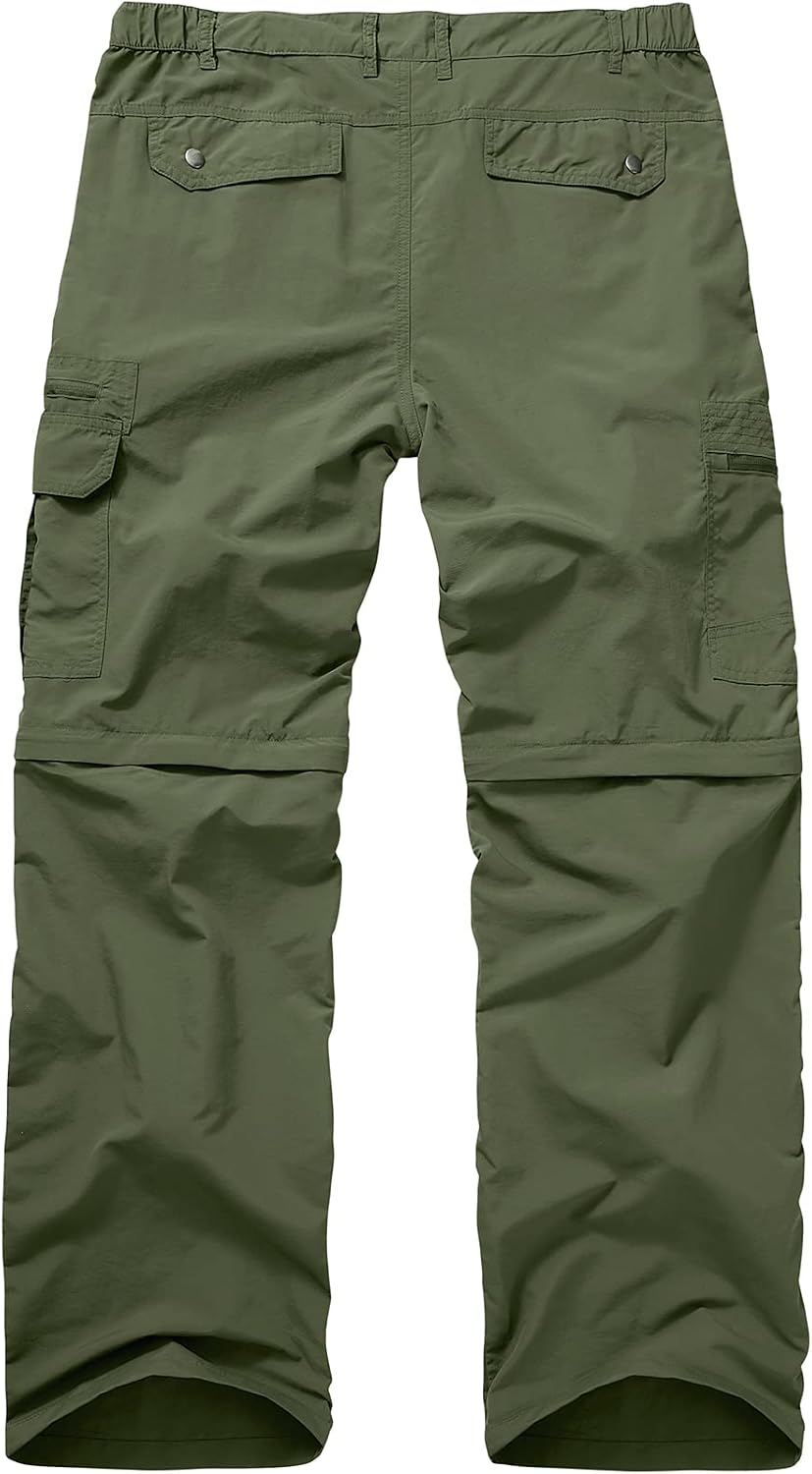 Detalle de Winebox Men’s Walking Hiking Trousers – Convertible Zip-Off Quick-Dry Cargo Travel Pants