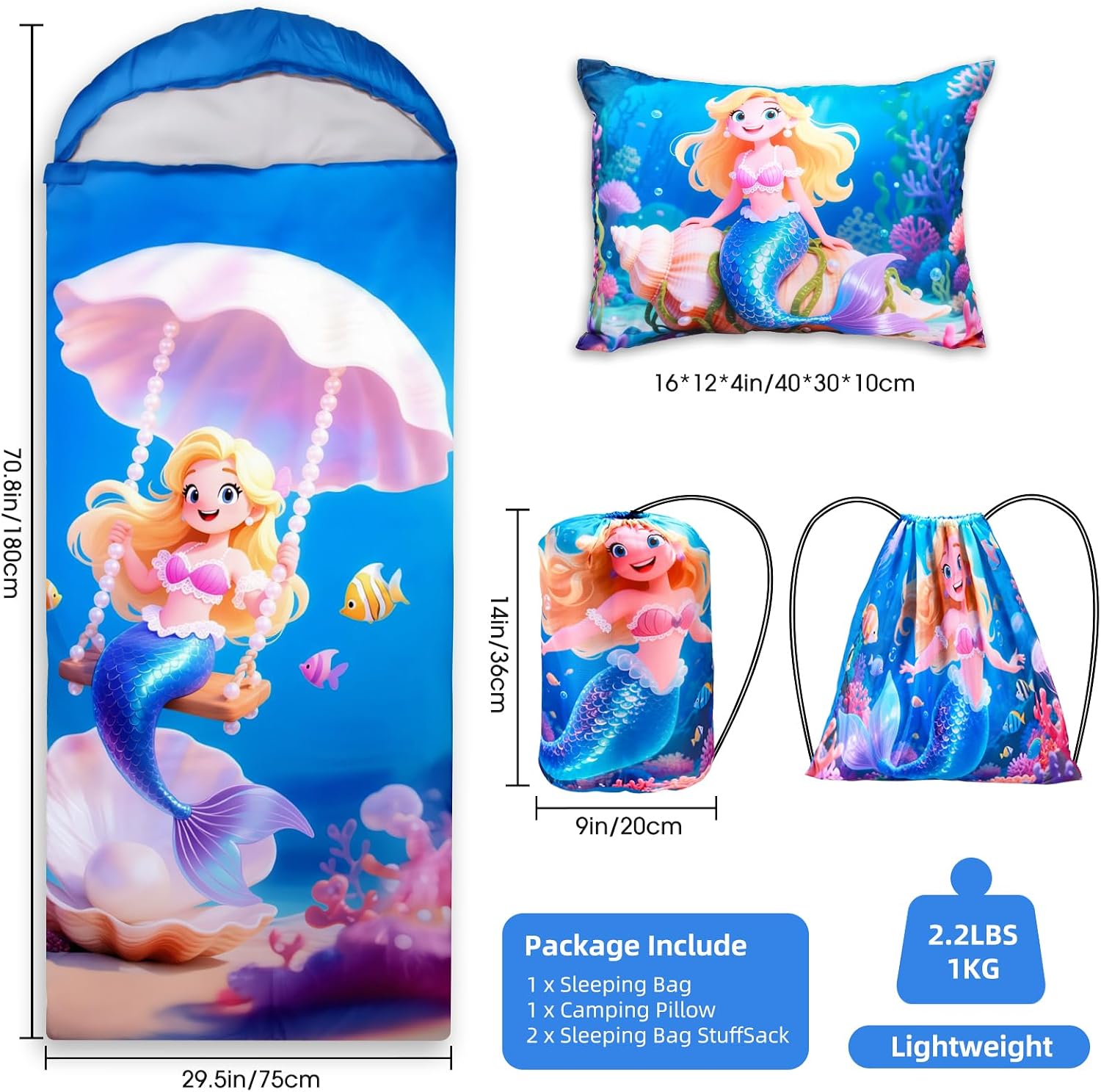 Detalle 2 de ETGLCOZY Kids' Sleeping Bag, Polyester