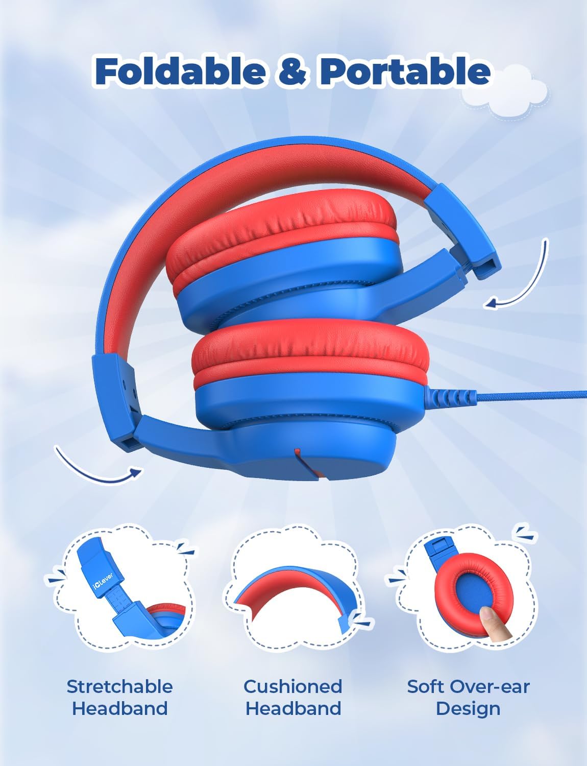 Thumbnail 4 de iClever HS19 Kids Headphones, Safe Volume 3.5mm