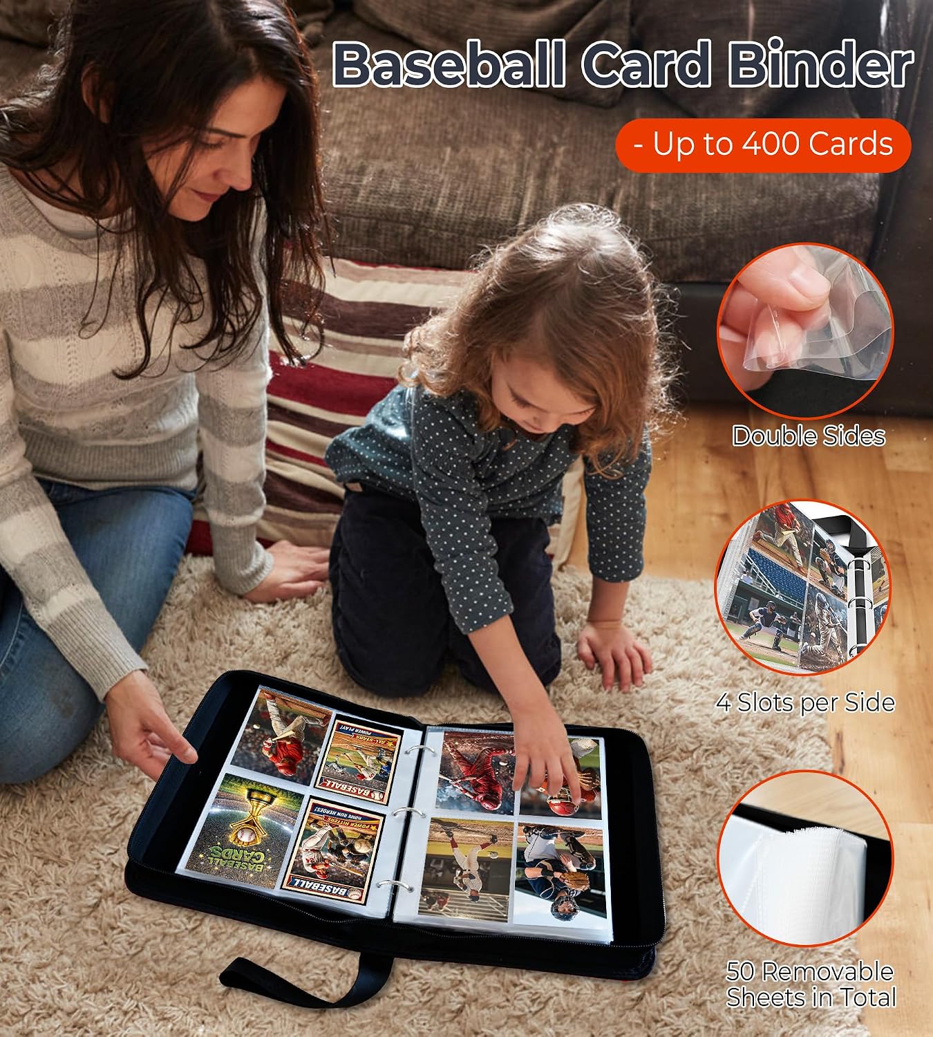 Thumbnail 1 de XIMUHO baseball card binder, 400 pockets