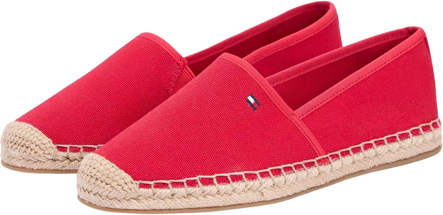 Detalle de Tommy Hilfiger Flag Canvas Espadrille Slipper Beige