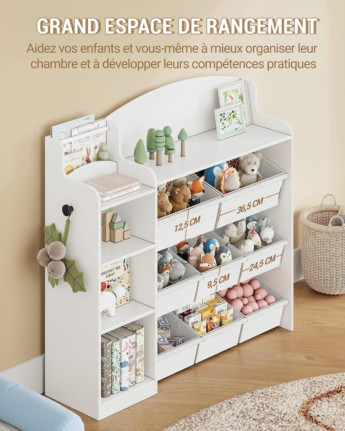 Thumbnail 6 de Hzuaneri Libreria per Bambini 110 cm Bianco