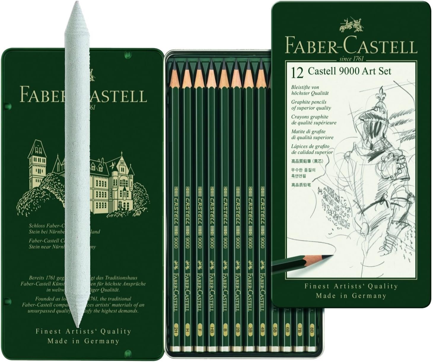 Thumbnail 6 de Faber-Castell Castell 9000 Art Set Pencil (Pack of 6) – Green
