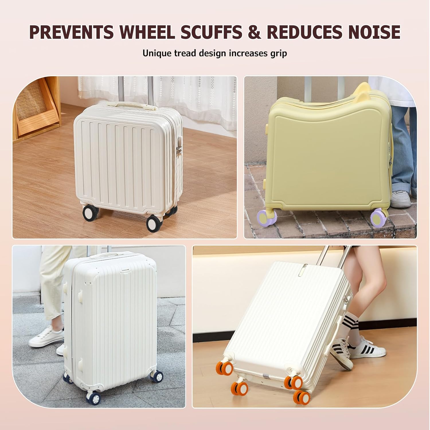 Detalle de XYOFUN luggage wheel covers, 8 pack