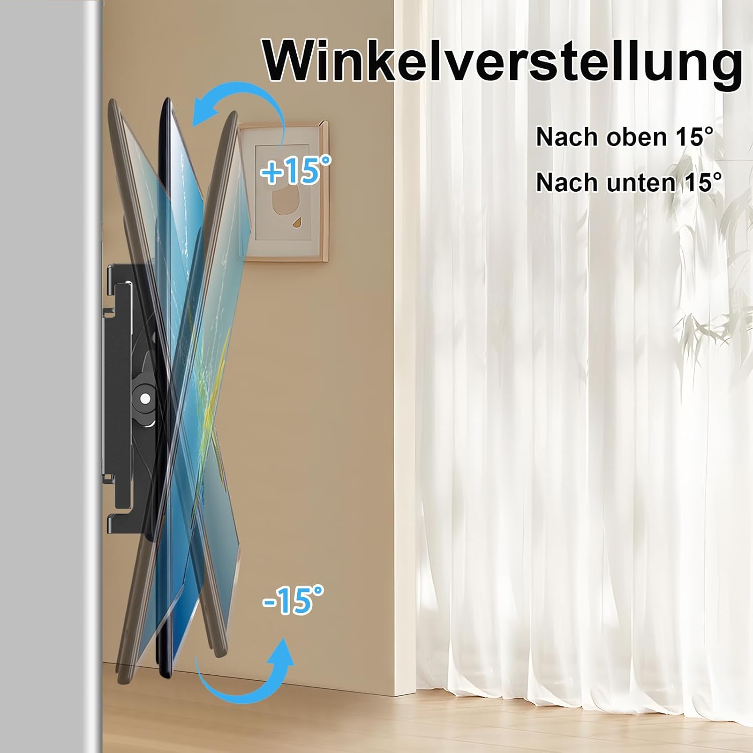 Thumbnail 3 de JXMTSPW TV Wandhalterung Neigbar für 14–42 Zoll – max. 25 kg, VESA 200×200 mm, Low-Profile