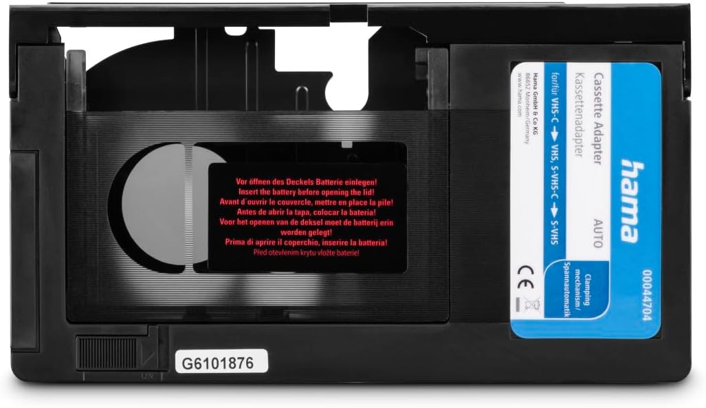 Thumbnail 1 de Hama Adaptateur cassette VHS-C vers VHS motorisé (VHS-C/VHS, 6 mm) pour magnétoscope