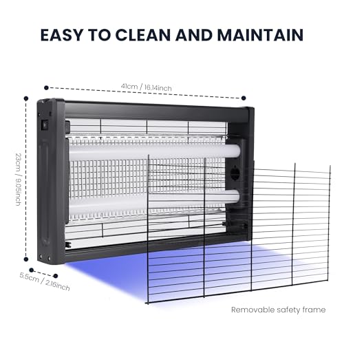 Thumbnail 3 de TTANMILY lámpara eléctrica antimosquitos y matamoscas de 20 W (365 nm) para interiores y jardines