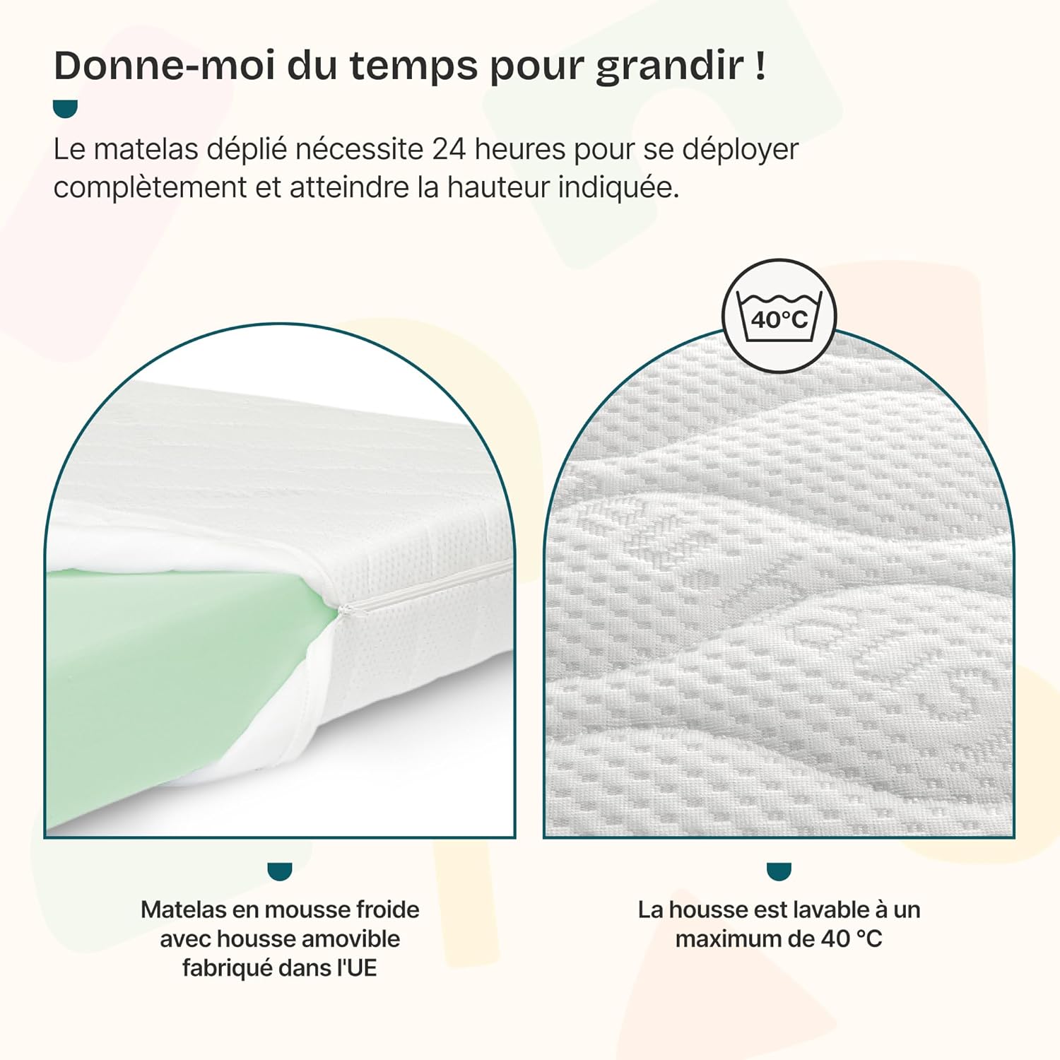 Thumbnail 3 de [en.casa] Lit d’enfant en forme de maison 200 x 120 cm avec barrière de protection et matelas à mousse à froid