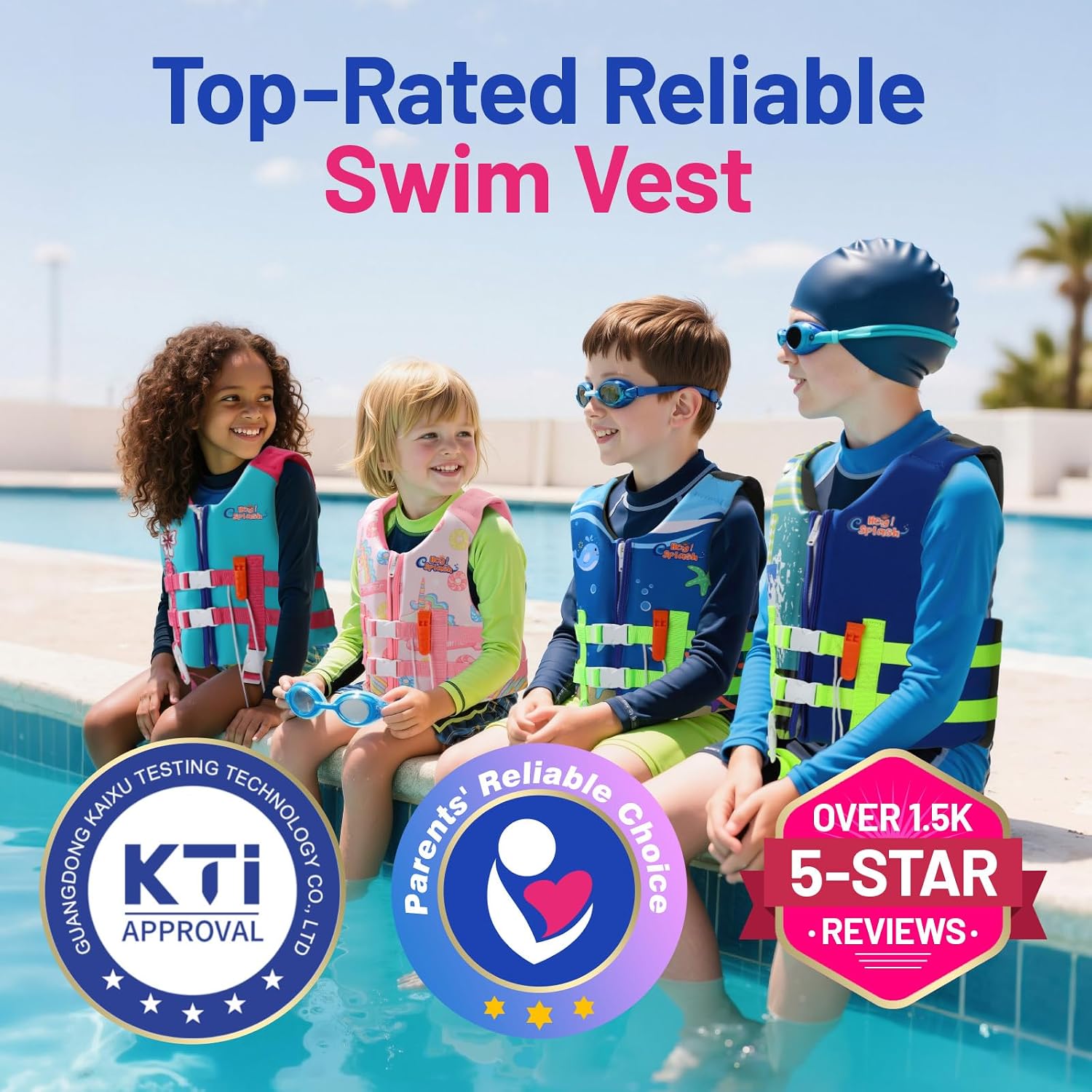 Thumbnail 2 de HeySplash Toddler Swim Vest 30-50lbs
