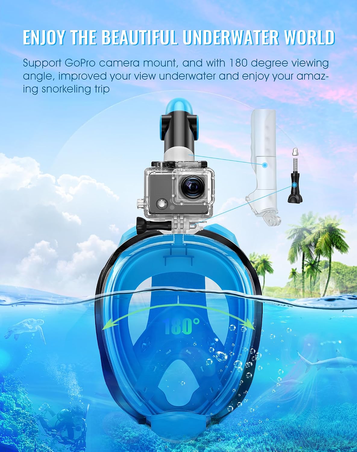 Detalle 1 de Greatever Full-Face Snorkel Mask G2