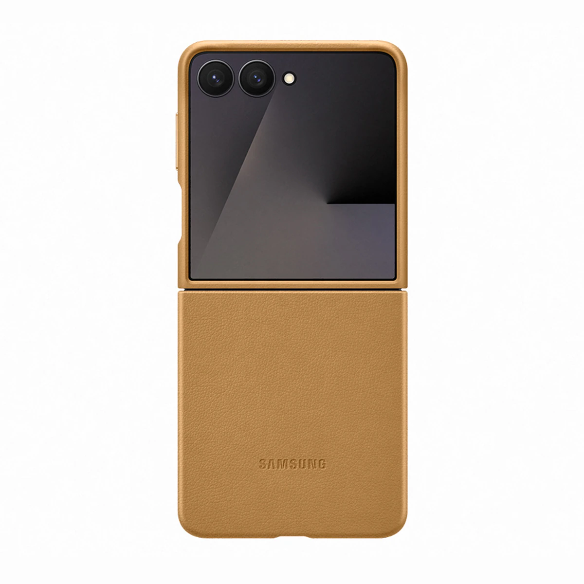 Thumbnail 1 de Samsung Funda de cuero vegano marrón para Galaxy Z Flip7 📱