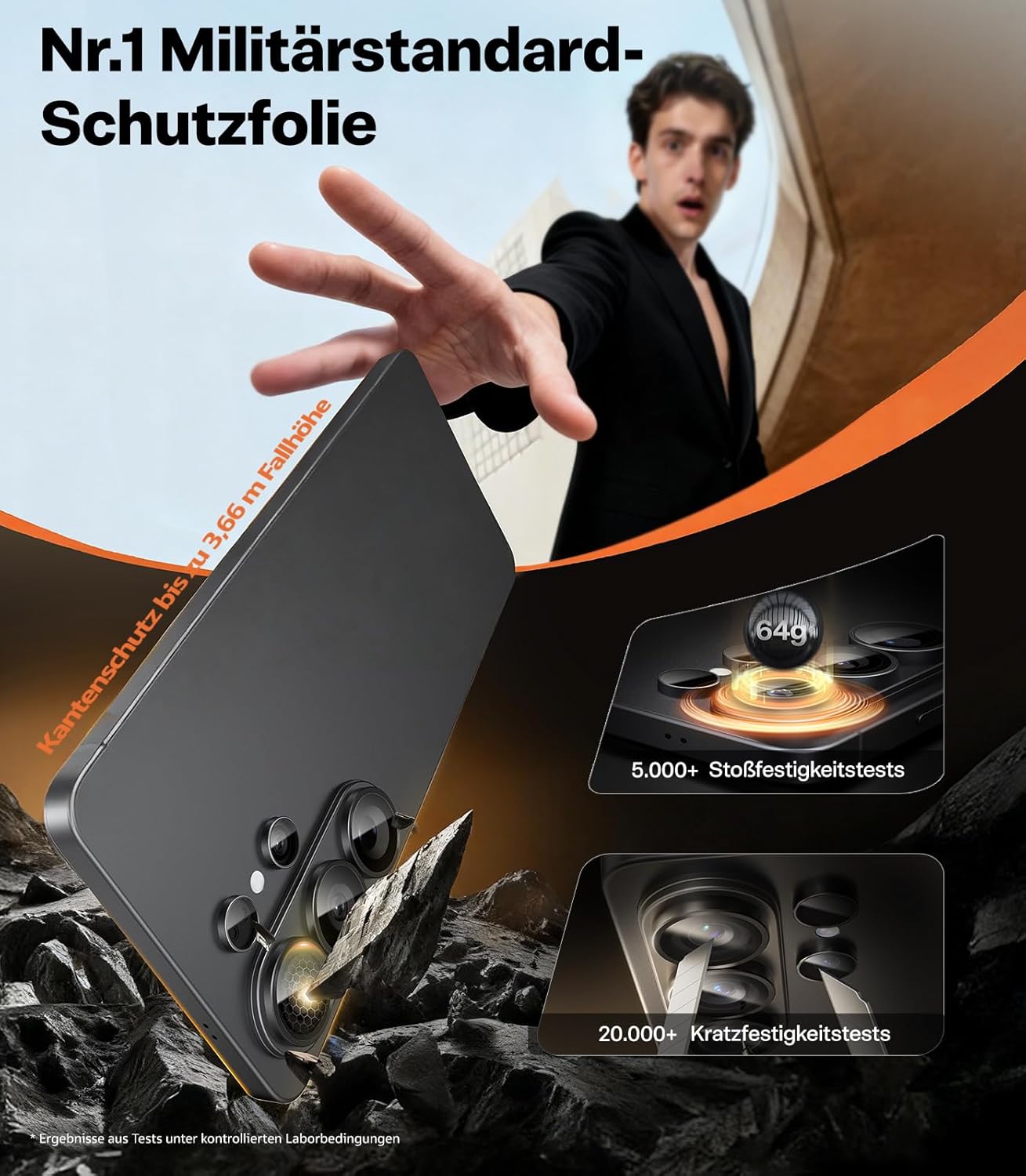 Detalle de TORRAS Kameraschutz für Samsung Galaxy S26 Ultra – 9H+ Glas, militärische Bruchsicherheit, HD-Klarheit, einfache Montage