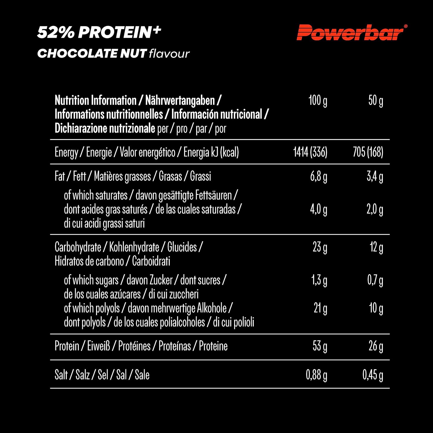 Thumbnail 4 de PowerBar Protein Plus 52% Chocolate Nut 🌰 Pack 20x50g