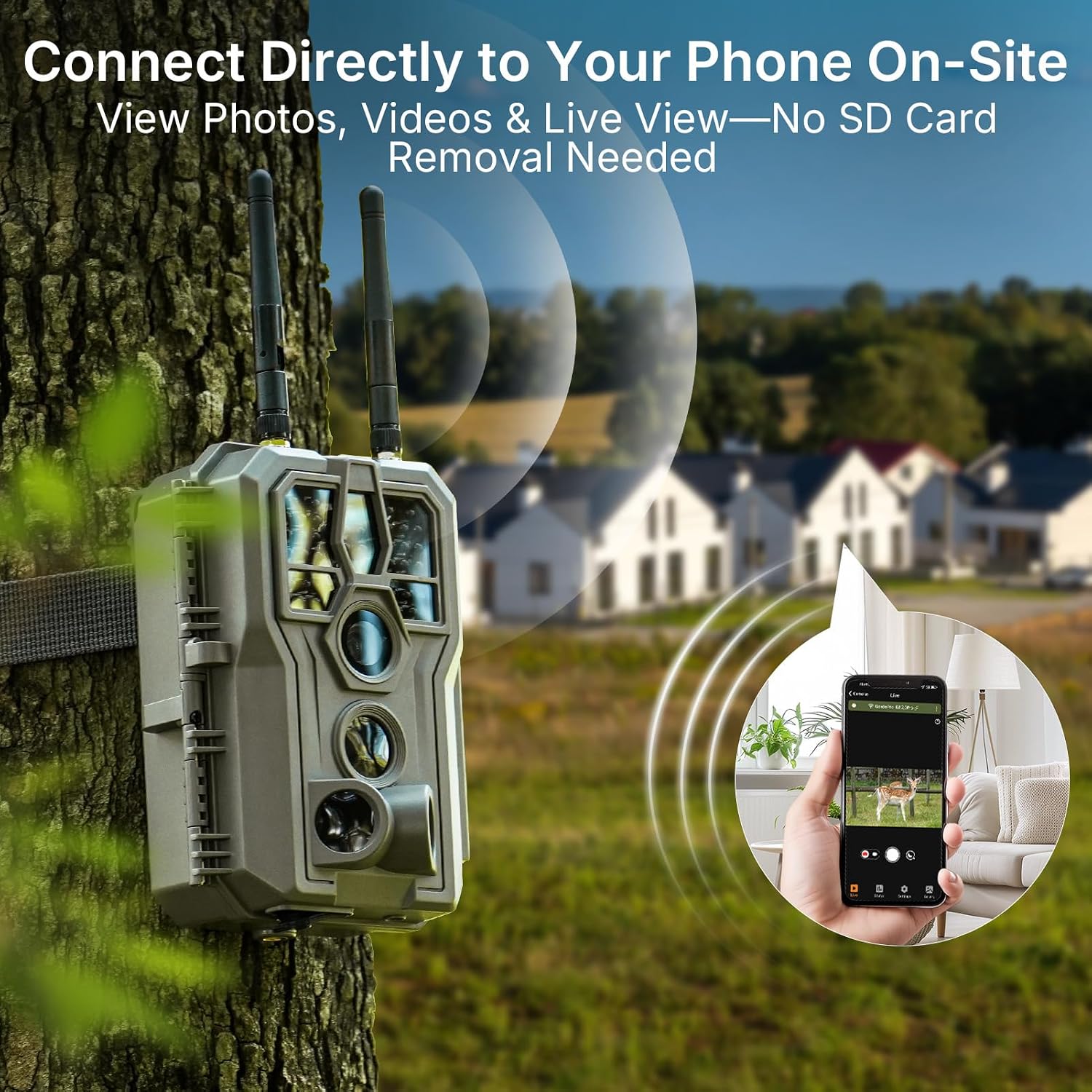 Thumbnail 2 de GardePro E8 2.0 Pro Trail Camera, 4K Video, Wi-Fi 6, Dual Antennas