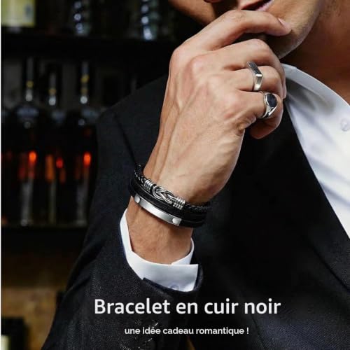 Detalle de Gkmamrg bracelet en cuir homme 22,5 cm