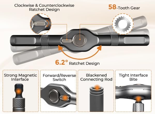 Thumbnail 6 de Asnish 66-in-1-mrss Ratcheting Screwdriver Set with Flexible Shaft