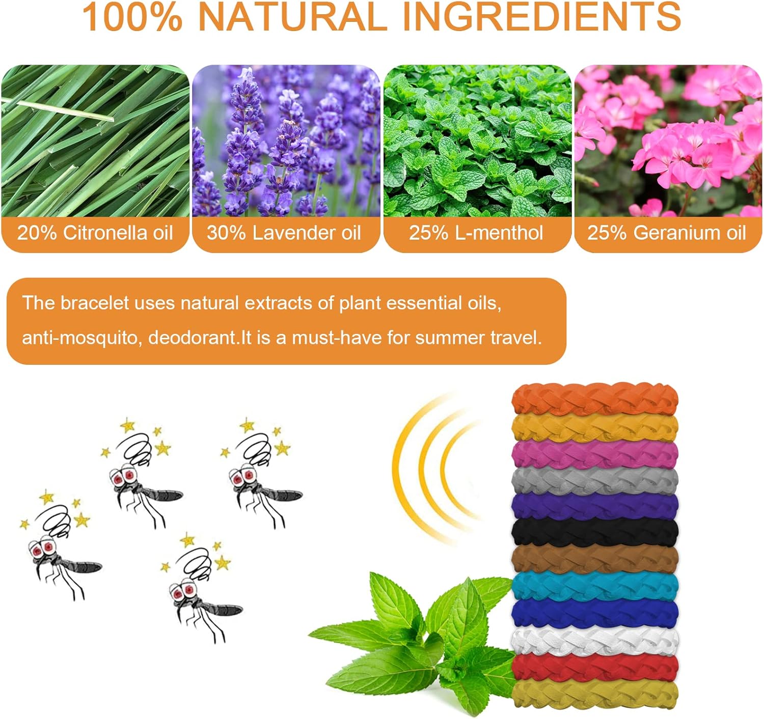 Thumbnail 1 de Mosquito Repellent Bracelet 12PCS 300 Hours