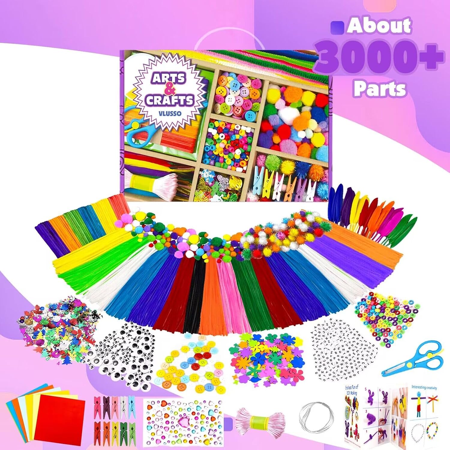 Thumbnail 1 de VLUSSO DIY arts and crafts kit 3000 pcs