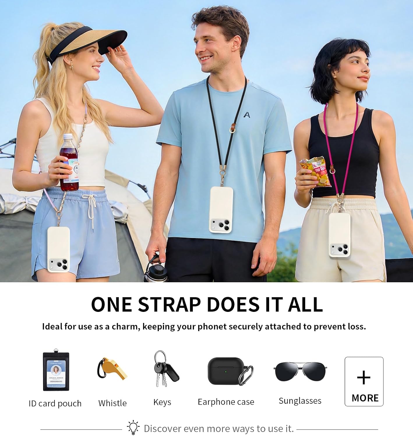 Thumbnail 6 de memumi 3‑in‑1 Crossbody Phone Lanyard: Universal Neck, Crossbody and Wrist Strap