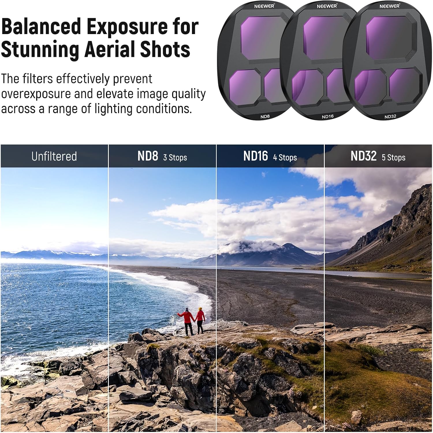 Thumbnail 2 de NEEWER CPL + ND Filter Set for DJI Mavic 4 Pro (4 Pack)