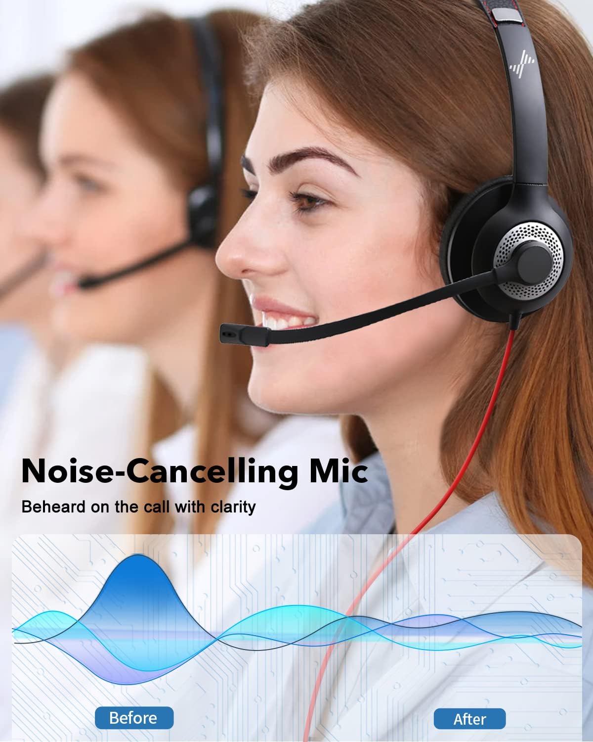 Detalle de JIAMQISHI USB Headset with Microphone 40mm
