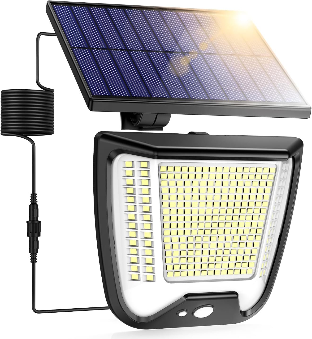 Detalle de Solar Strahle von spqment: Außen-Solarlampe mit Bewegungsmelder, 288 LEDs und 270° Erfassung