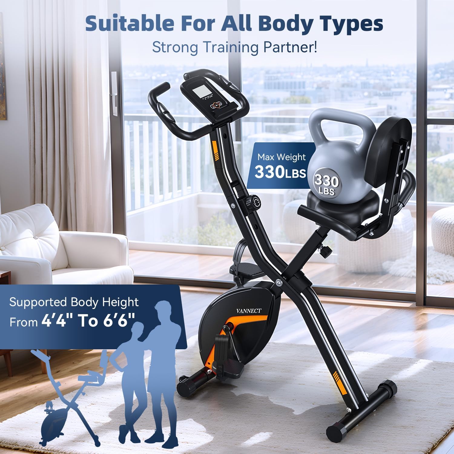 Thumbnail 3 de 2025 Foldable Exercise Bike 16-level magnetic resistance