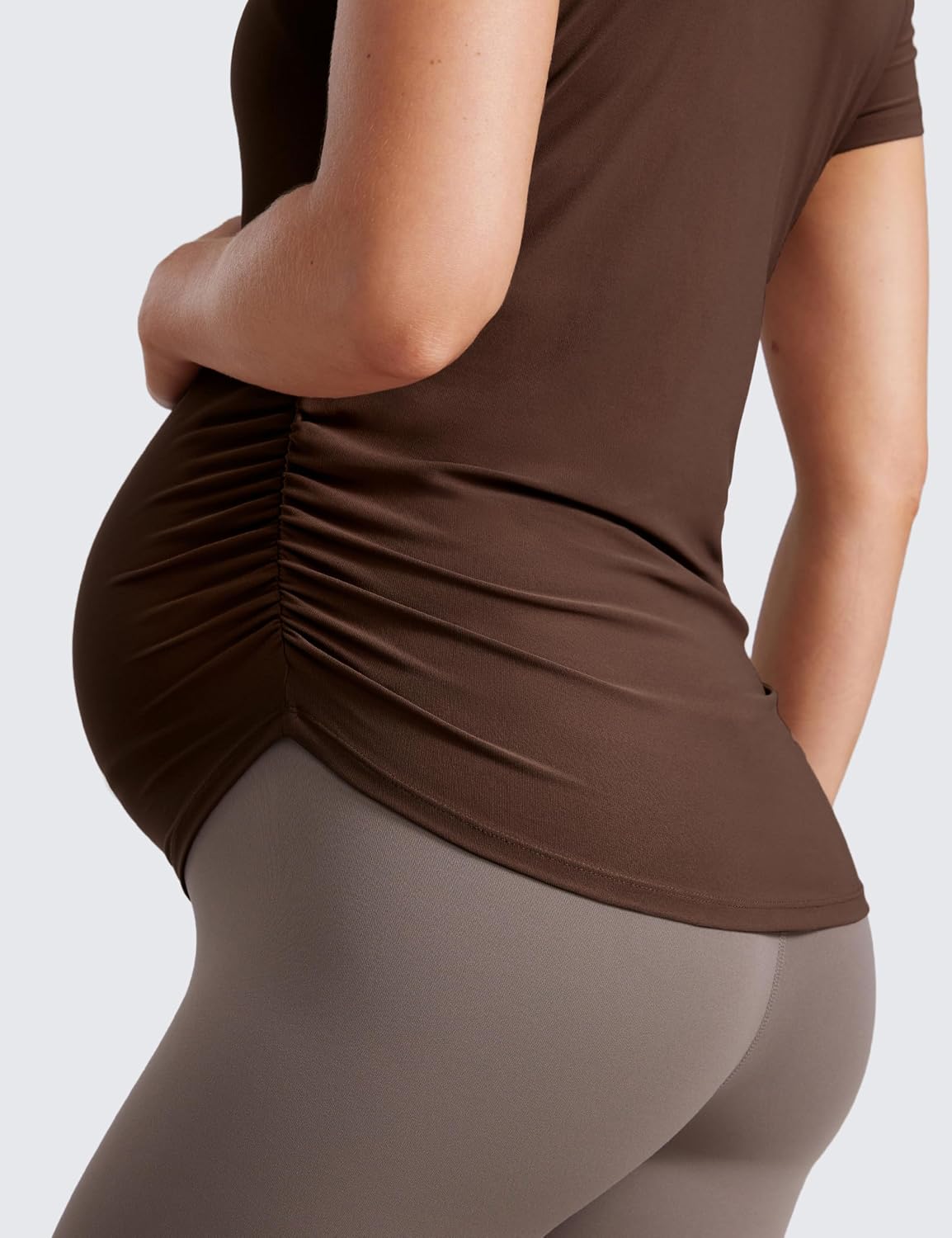 Detalle de CRZ YOGA Women's Cloudweight Maternity Side Ruched T-Shirt