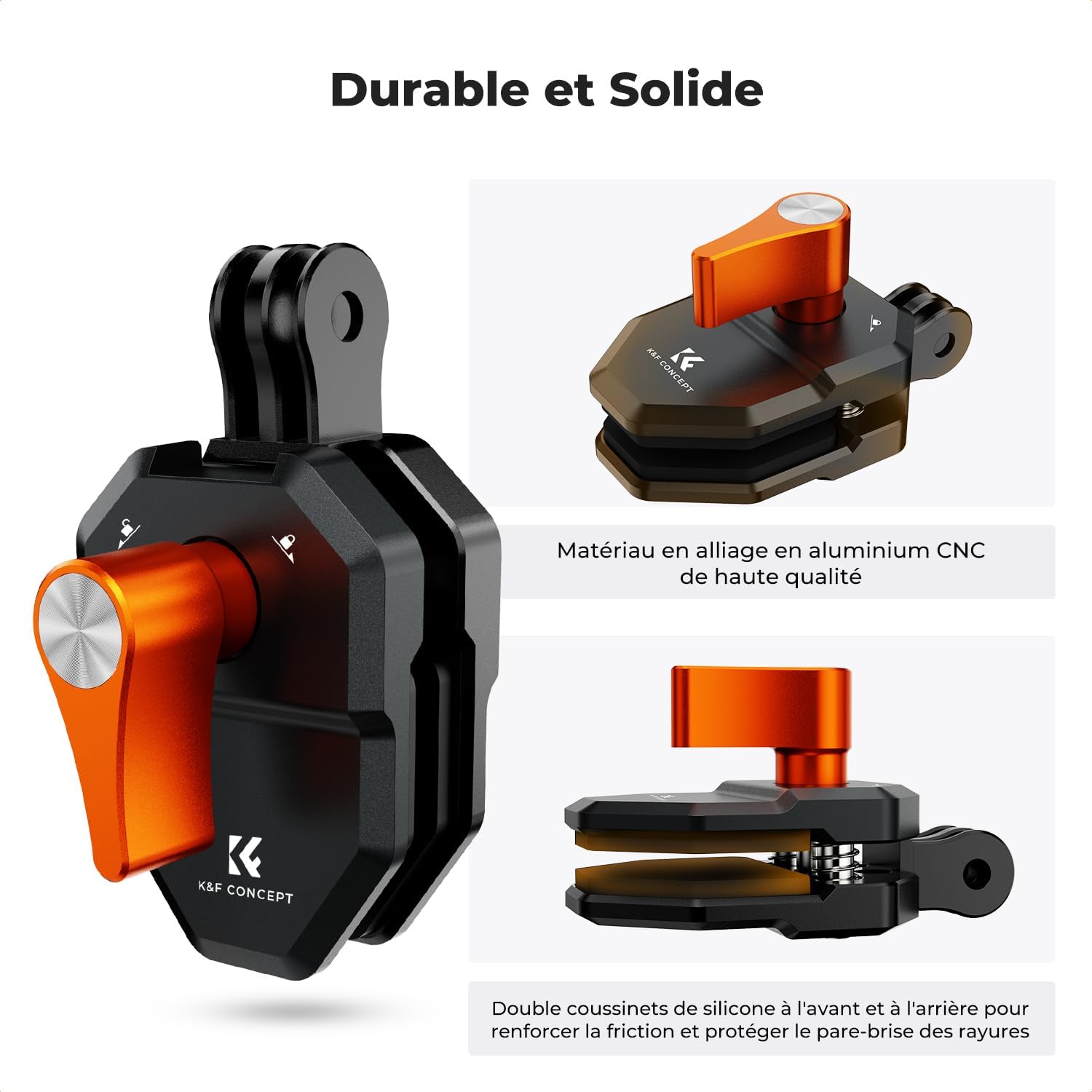 Detalle de K&F CONCEPT Pince fixation pare-brise 8 mm