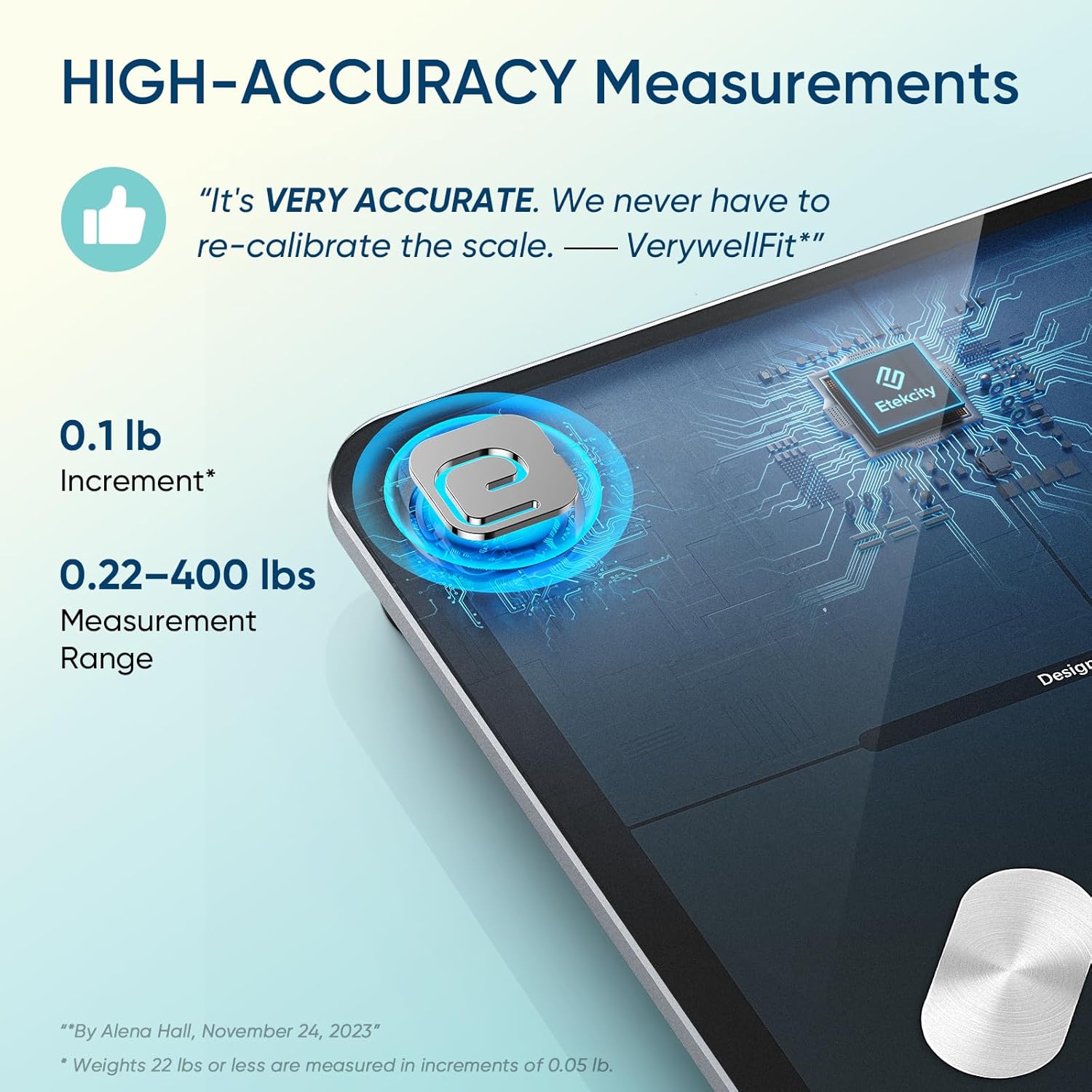Detalle 2 de Etekcity Smart Scale with IMC and Body Fat