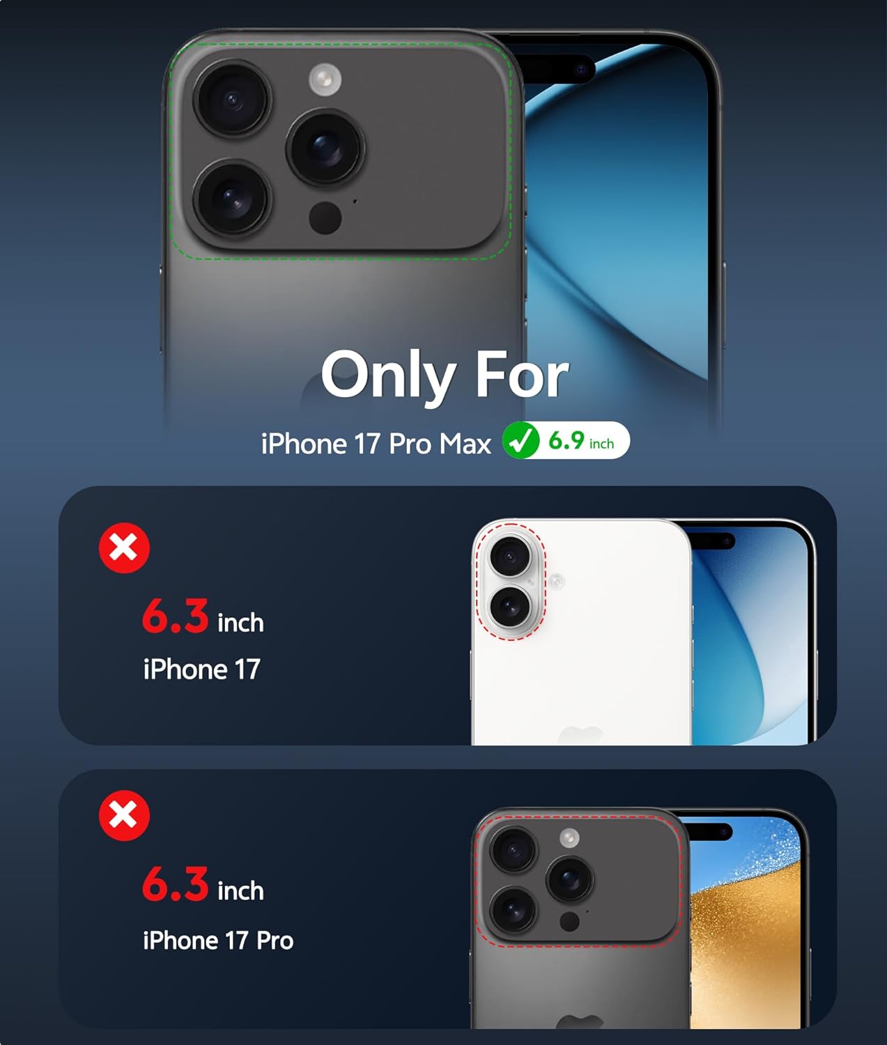 Thumbnail 1 de FNTCASE for iPhone 17 Pro Max Case with Magnetic Ring Stand, Screen Protector and Military-Grade Protection