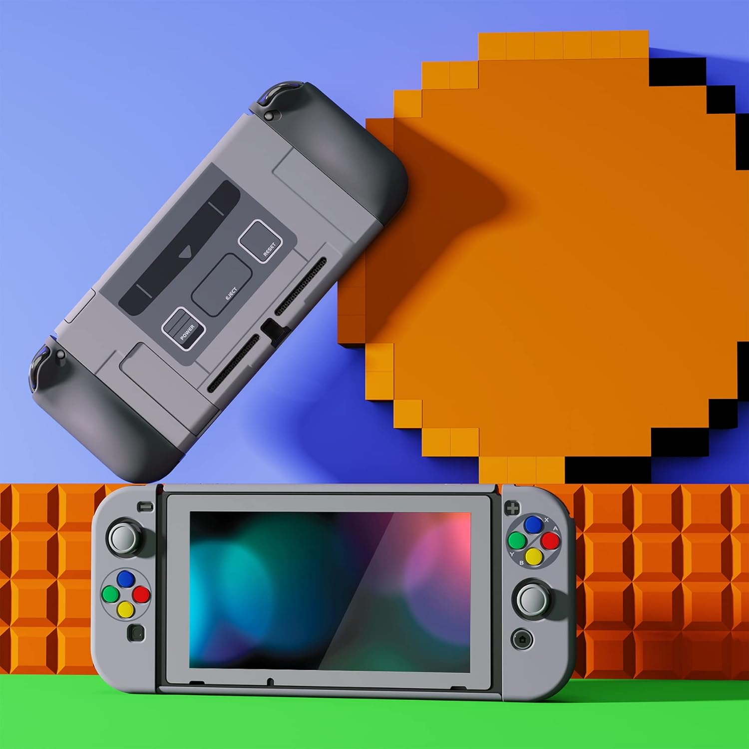 Thumbnail 2 de playvital AlterGrips Dockable Protective Case for Nintendo Switch (EU Style) with screen protector and grip caps