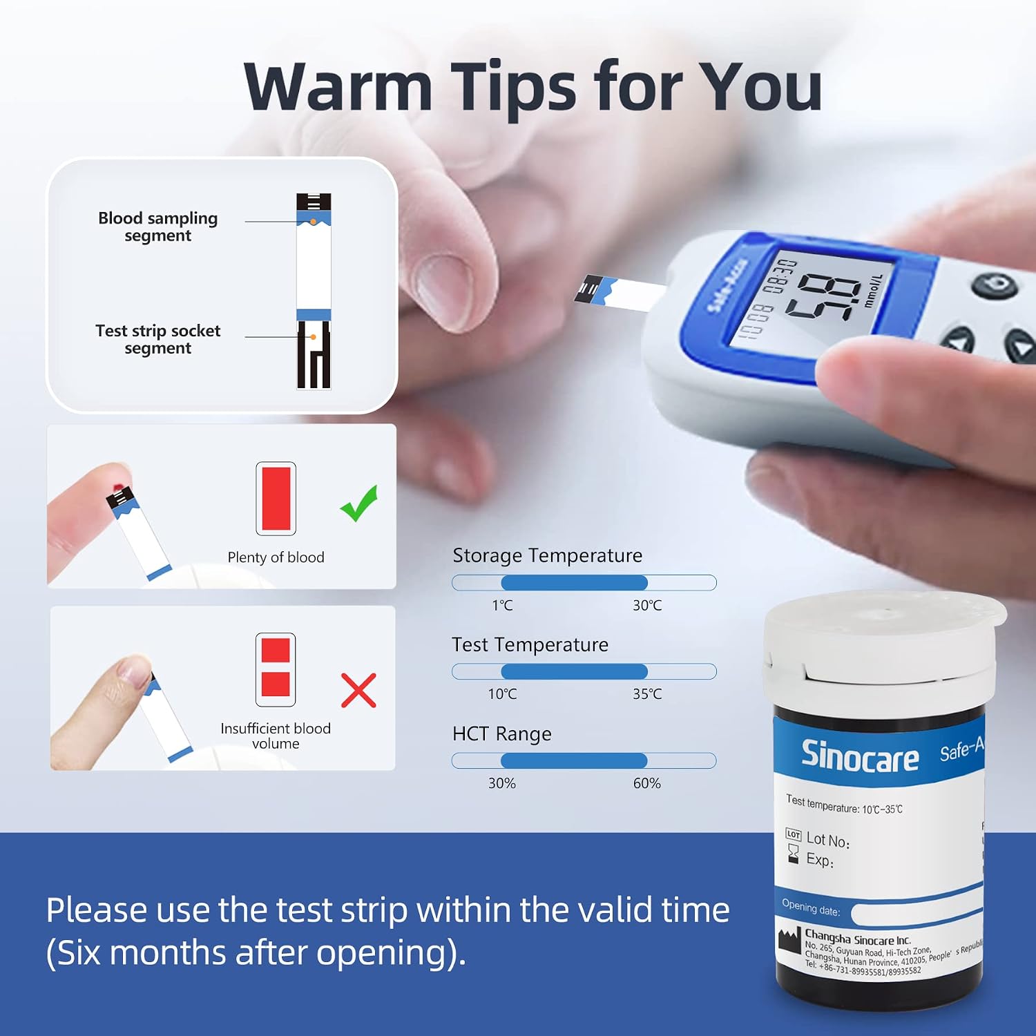 Thumbnail 3 de Sinocare Safe Accu2 100PCS test strips