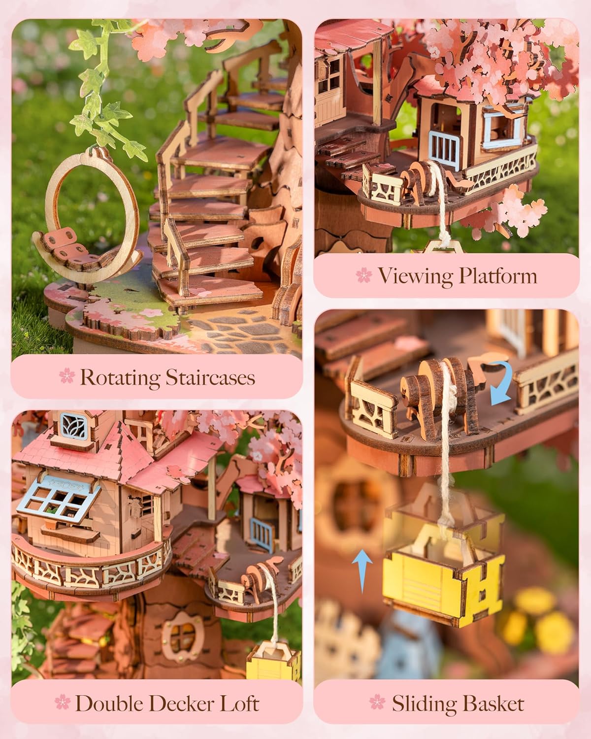 Thumbnail 3 de Rolife Sakura Baumhaus 3D Puzzle 5 Stunden 🧩